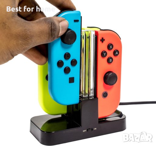 Най-добрата зарядна станция за Nintendo Switch и OLED, снимка 4 - Други игри и конзоли - 42418172