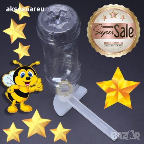 PVC Автоматична поилка хранилка за хранене и поене на пчели в кошер за вода и лекарствен сироп за пч, снимка 4 - За пчели - 41619068