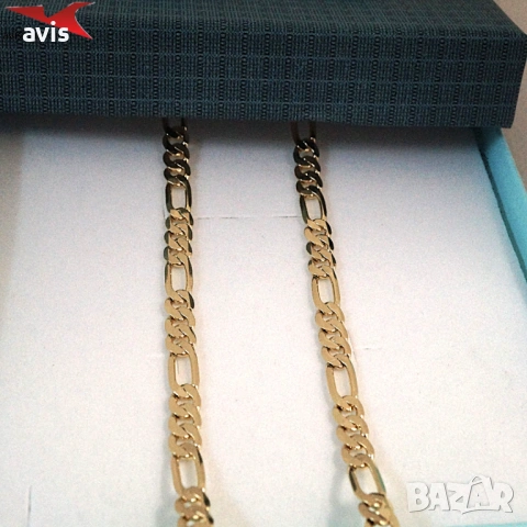 Синджир с 14К златно покритие 254572, снимка 2 - Колиета, медальони, синджири - 53010324