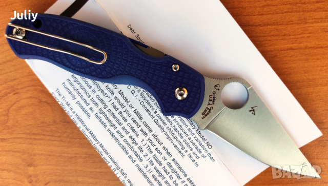 Сгъваем нож Spyderco Para 3 Lightweight, снимка 17 - Ножове - 36261818