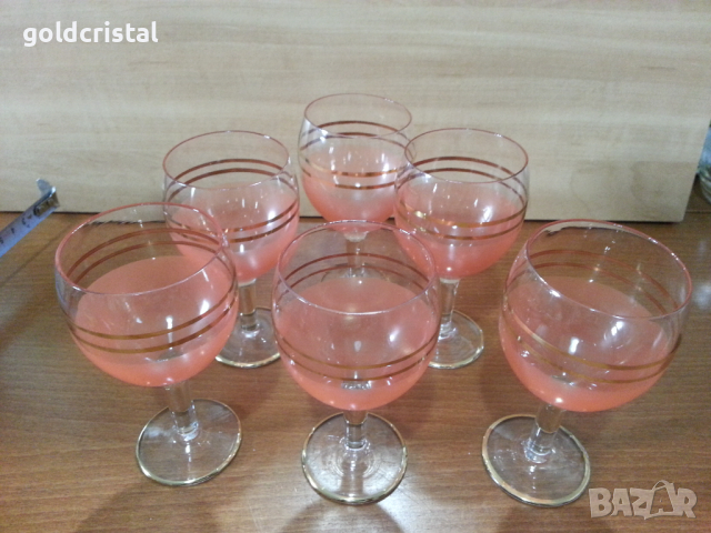 Ретро стъклени чаши , снимка 3 - Антикварни и старинни предмети - 44927768