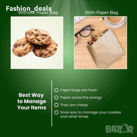 Нови кафяви хартиени торбички за храна/Съхранение Сандивичи, плодове, снимка 5 - Други стоки за дома - 41161791