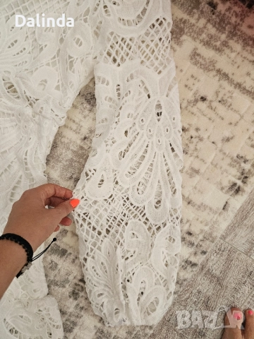 Елегантна рокля в бяло, снимка 6 - Рокли - 51470717