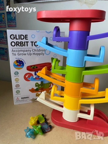 Пързалка/кула с падащи играчки - колички, пумпалчета, снимка 3 - Образователни игри - 51848883