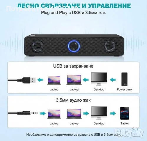 Компактна тонколона за кристален звук, снимка 2 - Слушалки и портативни колонки - 56155951
