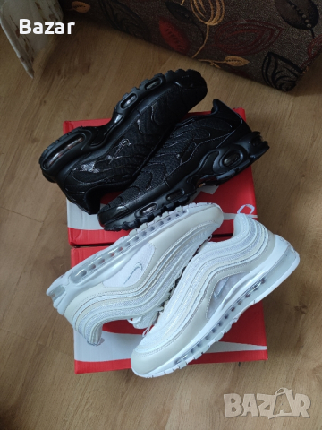Nike Air Max 97 Pearl White TN Black Размер 45 Номер 29см Обувки Мъжки Маратонки