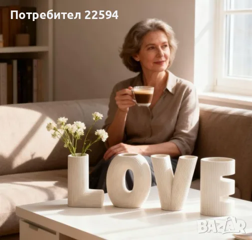 Декоративни вази комплект от 4 части – Бяло, снимка 2 - Вази - 55964813