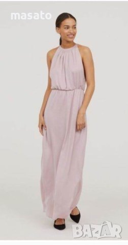 H&M - дълга розова рокля, снимка 1