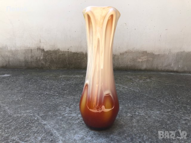 стара ваза/цветно стъкло/ "SIP" - MADE IN BULGARIA, снимка 13 - Антикварни и старинни предмети - 40618295