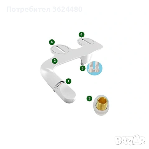  Хигиенен Душ за Тоалетна тип биде 4689, снимка 2 - Други стоки за дома - 53231879