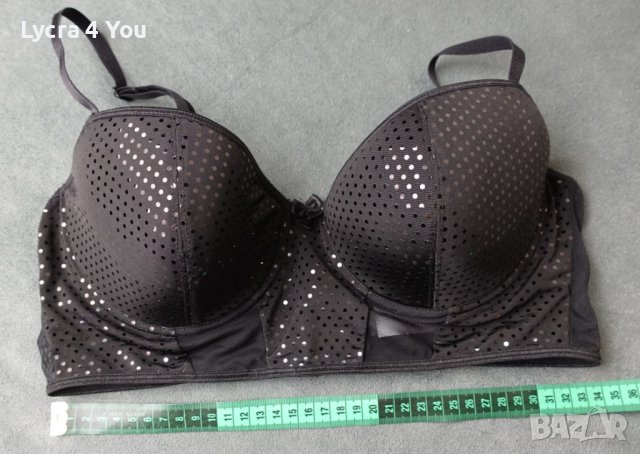 85C Cottelli Collection страхотен черен сутиен на лъскави точки, снимка 7 - Бельо - 41191881