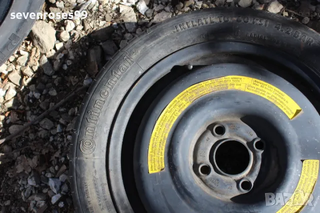 Резервна гума патерица Continental VW SEAT Scoda 4X100 ET40 3.1/2 J  125/70/15 # 535601025A, снимка 3 - Гуми и джанти - 47501032