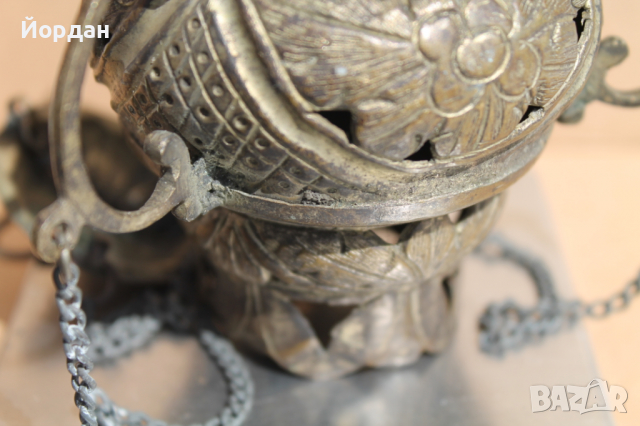 Възрожденско сребърно кандило , снимка 6 - Антикварни и старинни предмети - 36335496