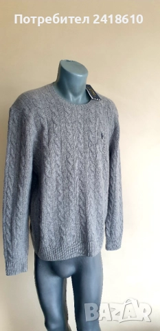 POLO Ralph Lauren Cable Wool/ Cashmere Knit Mens Size L НОВО! ОРИГИНАЛ! Mъжки Пуловер, снимка 14 - Пуловери - 52790057