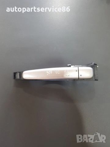 Дръжка за предна лява RHD врата външна сребриста за Peugeot 307 (2002-2006) 9639876480