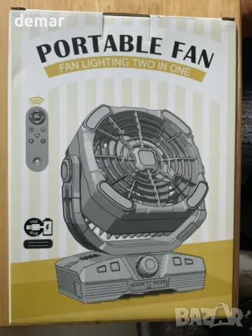 RUNTOP осцилиращ вентилатор с батерия 20000mАh, LED/RGB светлина и дистанционно, снимка 8 - Други стоки за дома - 49674033