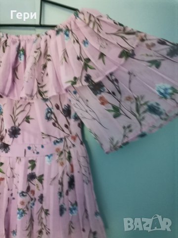 Прекрасна лилава рокля тип солей, снимка 4 - Рокли - 41340037