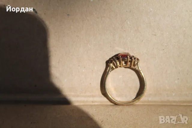 Златен английски дамски пръстен ''JSM''