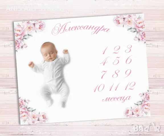 Платно за месечинки/Платно за снимки на бебето/Месечинка