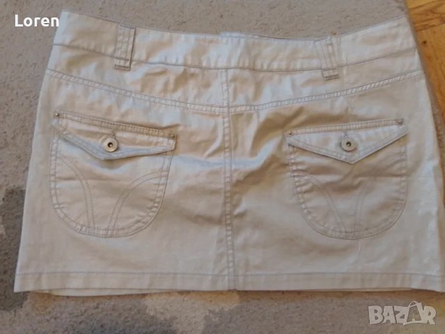 🌸Cool cat🌸Сребриста къса пола от еластична материя , снимка 2 - Поли - 47544674