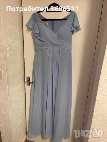 Синя официална рокля , снимка 4 - Рокли - 44515857