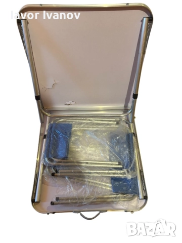 Сгъваема туристическа, рибарска маса с  4 стола, снимка 4 - Къмпинг мебели - 52334695