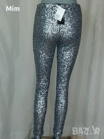 Н&М 36 Сребрист клин с пайети , снимка 4 - Клинове - 50453127