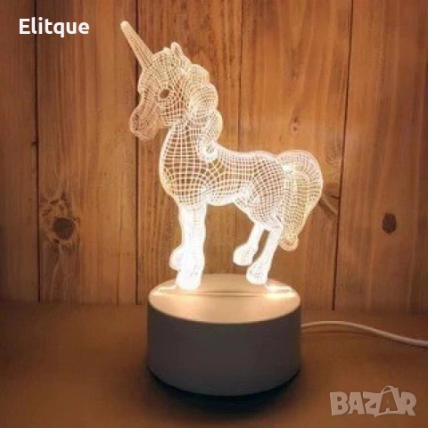 Холограмна 3D LED нощна лампа, 4W, 220V , снимка 7 - Детски нощни лампи - 52787746