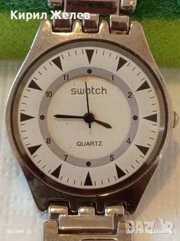Модерен мъжки часовник Swatch Swiss Quartz стил и елегантност 33267, снимка 2 - Мъжки - 55878134
