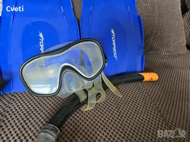 Комплект плавници, шнорхел и маска