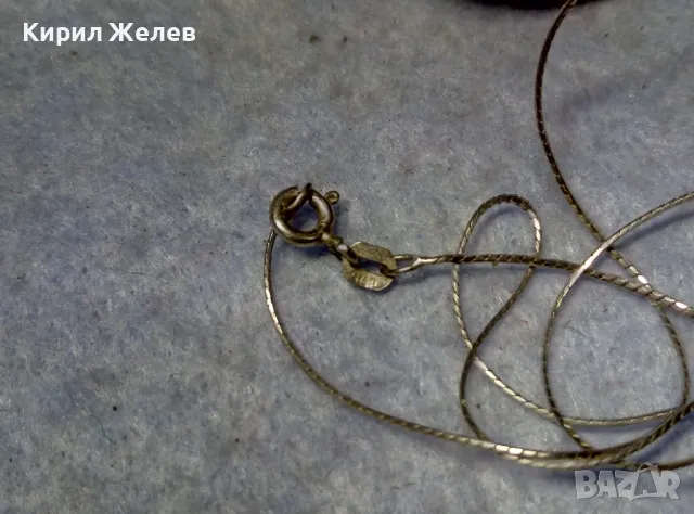 НЕЖНО ИТАЛИАНСКО СРЕБЪРНО КОЛИЕ СРЕБРО 925 ITALY с БЯЛА ПОЗЛАТА 47568, снимка 6 - Колиета, медальони, синджири - 49704261