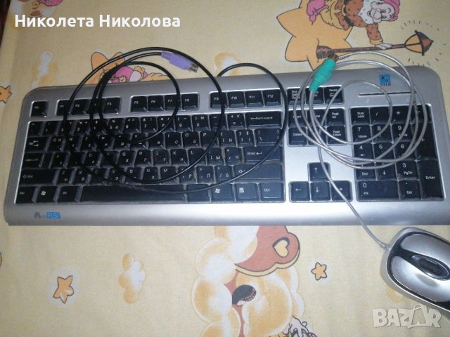 Жичен комплект клавиатура и мишка , снимка 2 - Клавиатури и мишки - 41637386