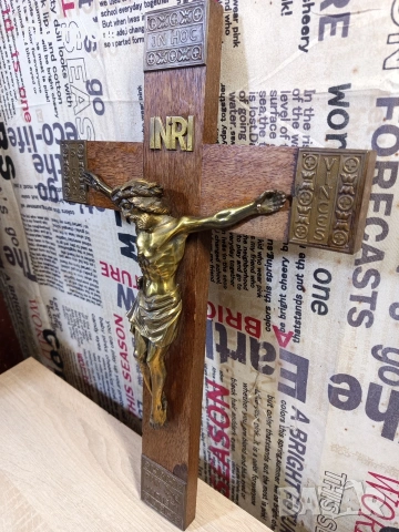 Разпятие/кръст, снимка 4 - Антикварни и старинни предмети - 53578084