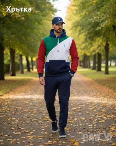 Polo Ralph Lauren Colour-Blocked - Оригинален мъжки суитшърт размер S, снимка 2 - Суичъри - 51522029