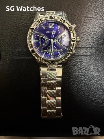Часовник Geneva Blue Silver
