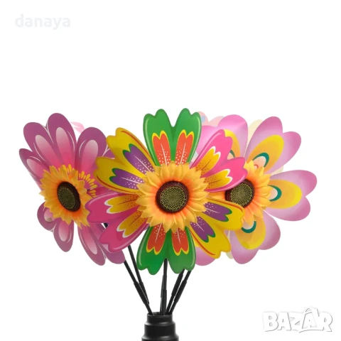 5950 Декоративна вятърна въртележка Цвете, 70 см, снимка 7 - Градински мебели, декорация  - 50681146