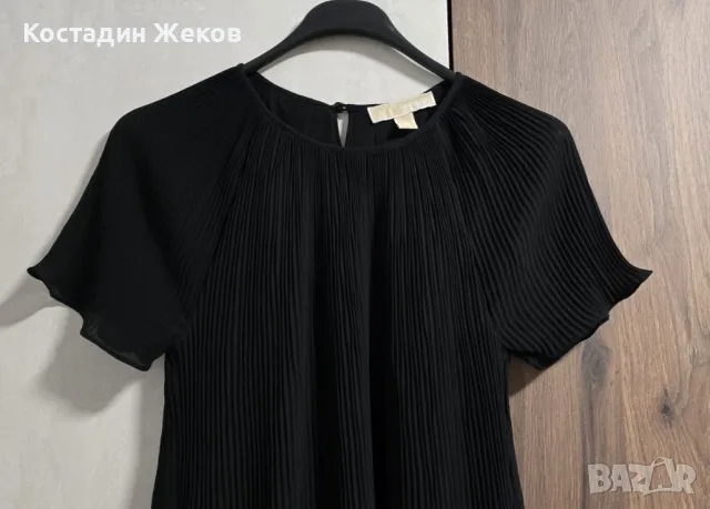 .Дамска оригинална черна плисирана рокля на Michael Kors , снимка 2 - Рокли - 55879029