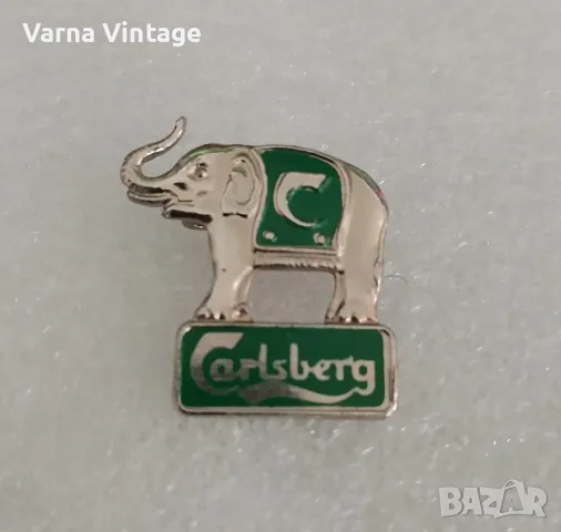 Значка слонче Calsberg. Grundlagt 1847, снимка 2 - Колекции - 48596215
