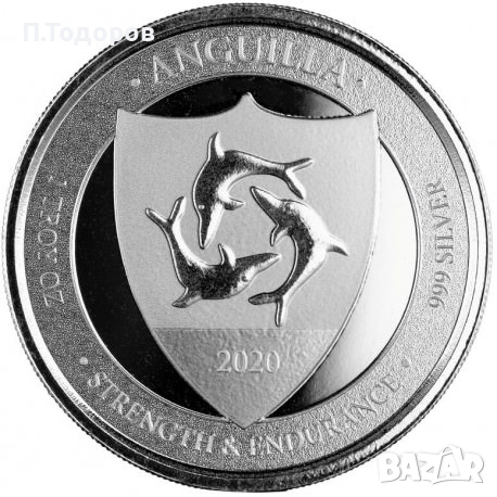 1 oz Сребро Източни Кариби - Ангуила 2020 5/8