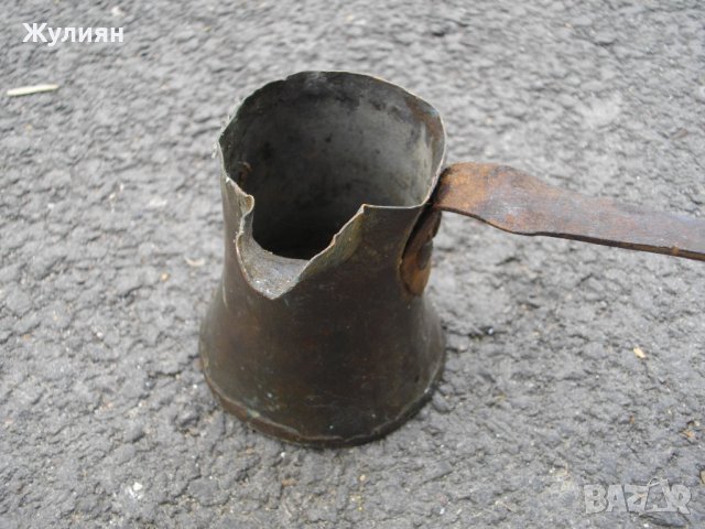 АВТЕНТИЧНО МЕДНО ДЖЕЗВЕ БАКЪРЕНО КАФЕНИК КАФЕ ПЯСЪК, снимка 2 - Антикварни и старинни предмети - 44228773