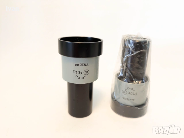 2x Окуляр за микроскоп Carl Zeiss Aus Jena P10x 18 лещи НОВИ