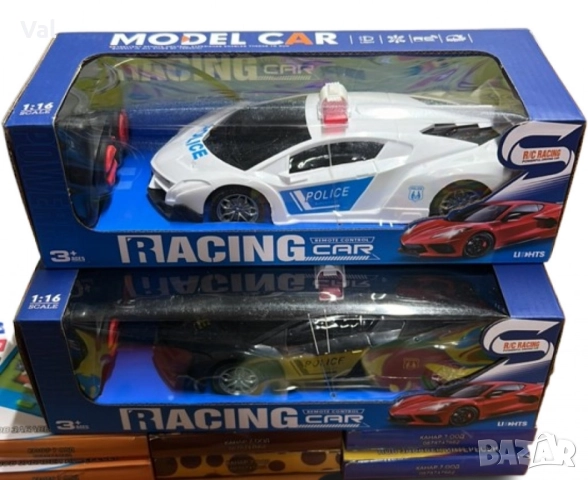 Полицейска скоростна кола с дистанционно управление, снимка 8 - Коли, камиони, мотори, писти - 52434347