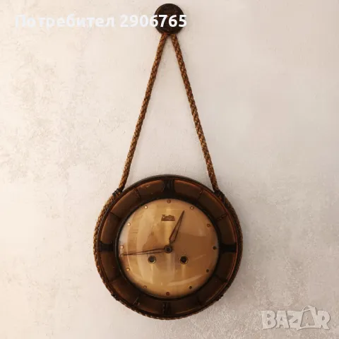 Часовник стенен с гонг Zentra работещ, снимка 2 - Антикварни и старинни предмети - 48908612