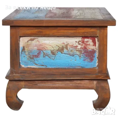 Маса за кафе, 80x50x40 см, регенерирано тиково дърво, снимка 5 - Маси - 47876699