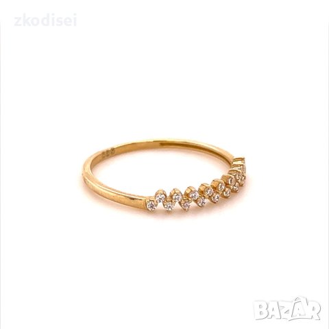Златен дамски пръстен 0,95гр. размер:56 14кр. проба:585 модел:16485-5, снимка 3 - Пръстени - 40747336