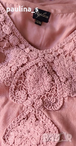 Два броя / Маркова рокля тип туника с дантела / голям размер , снимка 8 - Рокли - 50792038