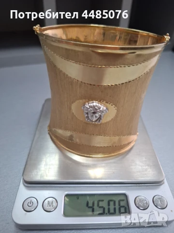 ЗЛАТНА ДАМСКА ГРИВНА ВЕРСАЧЕ БЕЛЕЗНИК  14.К., снимка 4 - Гривни - 51024957