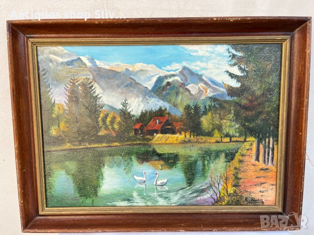 Маслена картина "Лебедово Езеро" №1128, снимка 2 - Картини - 34734427