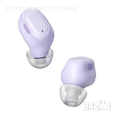BASEUS безжични / bluetooth слушалки TWS Encok True WM01 бяло/лилаво, снимка 9 - Безжични слушалки - 35944863