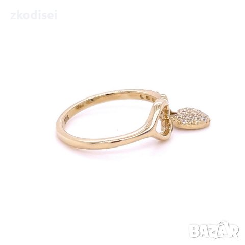 Златен дамски пръстен 2,30гр. размер:56 14кр. проба:585 модел:21935-4, снимка 2 - Пръстени - 44298129